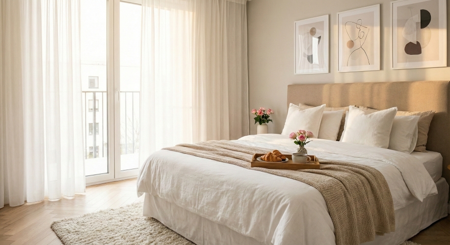 ไอเดียจัดห้องนอนโรแมนติกรับวาเลนไทน์ด้วยชุดเครื่องนอนพรีเมียมสไตล์โรงแรม 5 ดาว